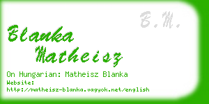 blanka matheisz business card